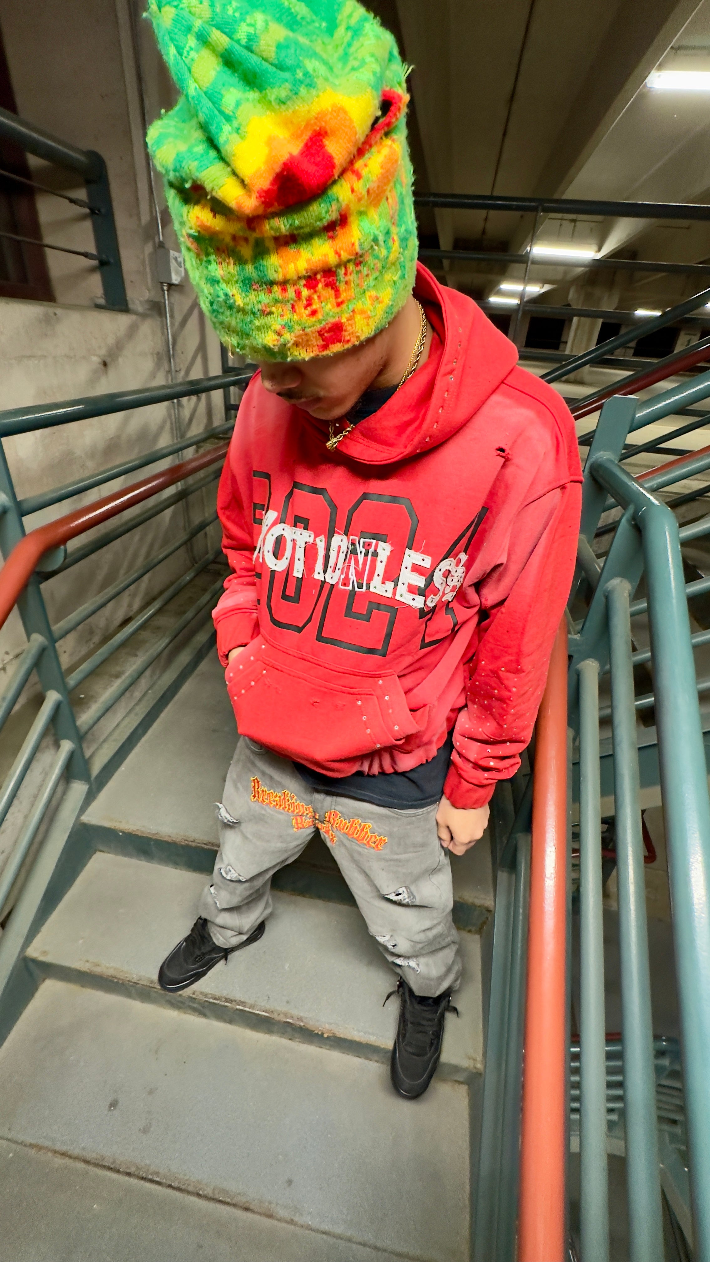 Red “Established” Hoodie